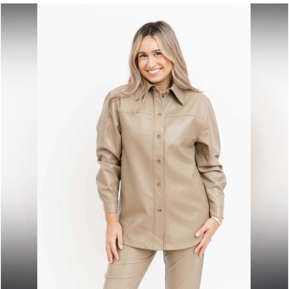 Brand New with tags- Murphy vegan leather shirt in size small
